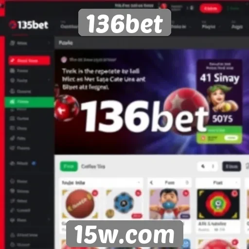 Avaliação da interface do site 136bet